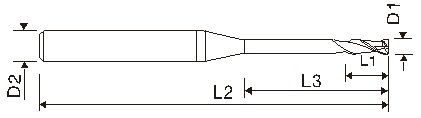 EMB11 Mikrofräser, 2 Schneiden