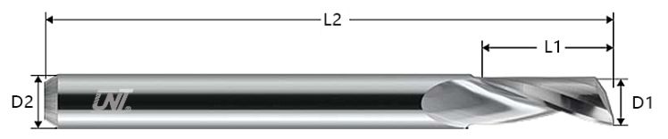 EMS.01 Hartmetallfräser/ Schruppfräser/ Spiralnutfräser zum Gegenlauffräsen