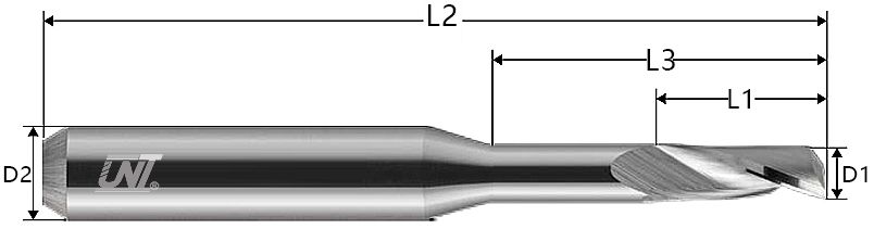 EMS 05 Schaftfräser/ Schruppfräser, eine Schneide, langer Hals