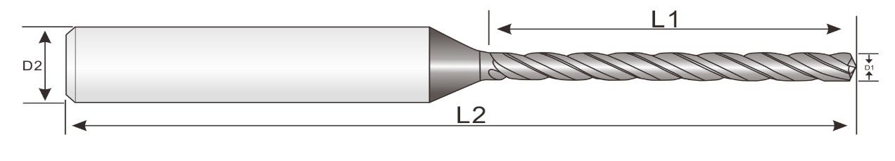 Hartmetallbohrer 3.0mm/3.175mm, EMH16, EMH17